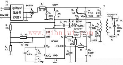 uc3842构成的开关电源电路