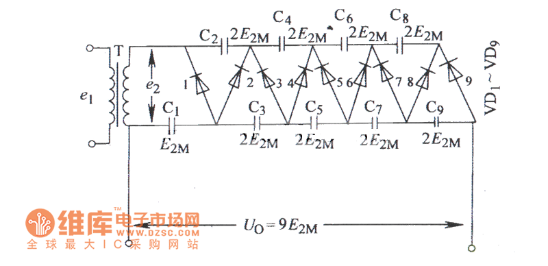 九倍压整流电路图