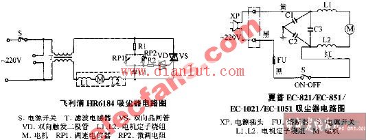 飞利浦hr6184吸尘器电路