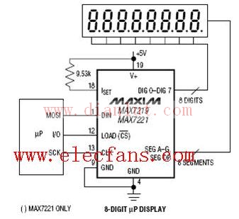 8段数码管驱动芯片及电路图