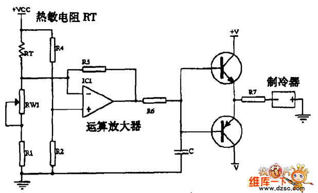 温度控制的驱动电路图