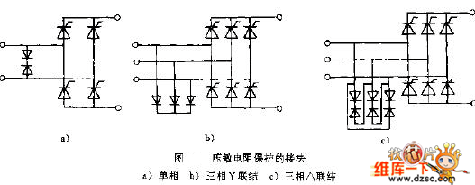 压敏电阻保护的接法电路图