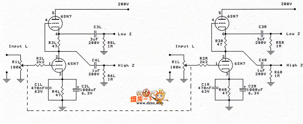 6sn7经典线路电路图