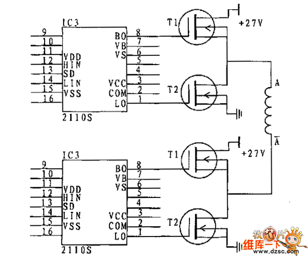 桥式功率驱动电路图