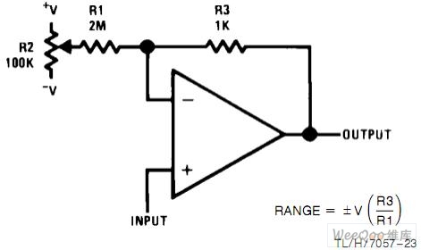 偏移电压调整电压跟随电路图