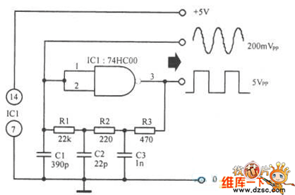 简易方波振荡器电路图