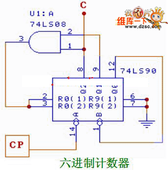 六进制计数器电路图