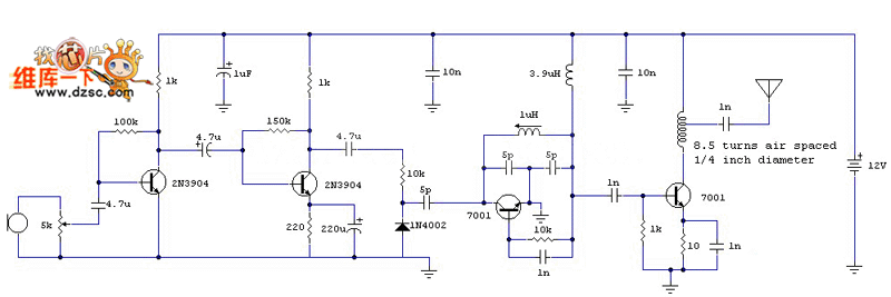 4管发射机电路图