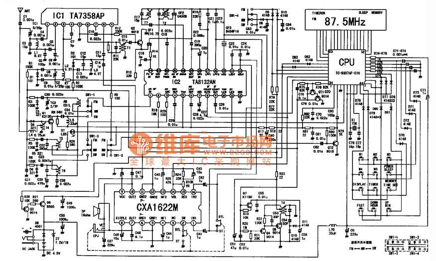 pl737德生收音机电路图