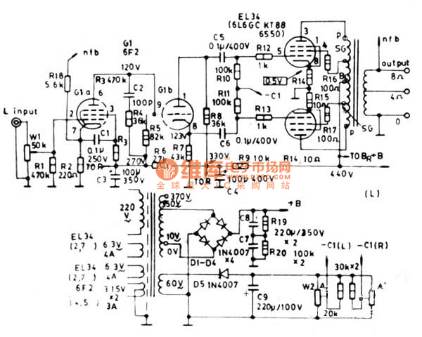 大极典vaa70推挽胆机电路图