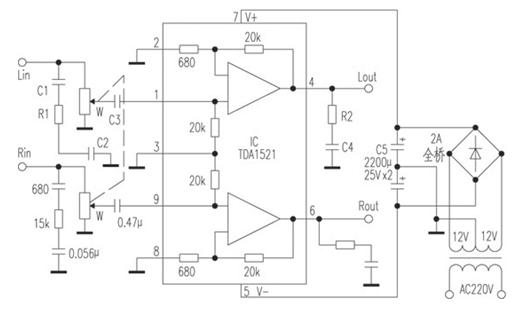 tda1521功放电路图详细资料