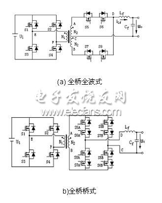 全桥全波式和全桥桥式逆变器电路