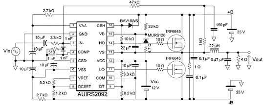 图2.auirs2092典型连接电路图