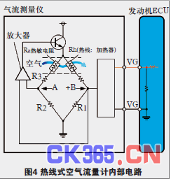 丰田皇冠空气流量计接地故障分析