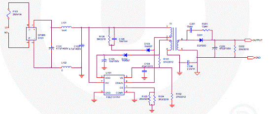 6w led照明驱动器电路图图6. 6w led照明驱动器变压器电路图