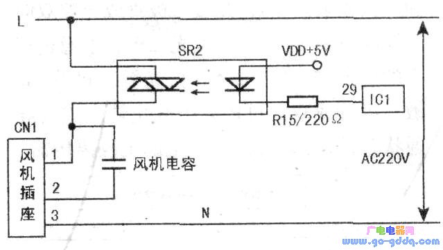 kfr-25gw型空调室内风机控制电路