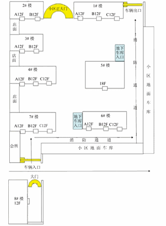 图2 东方星城小区总体平面图