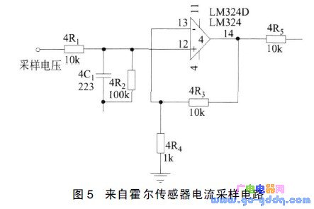 来自霍尔传感器电流采样电路