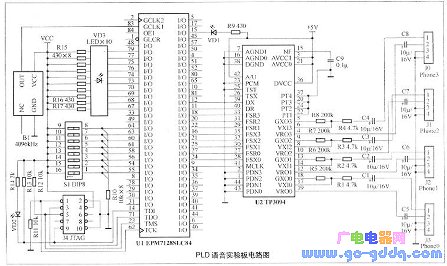 用pld芯片和pcm编解码芯片设计的数字语音电路