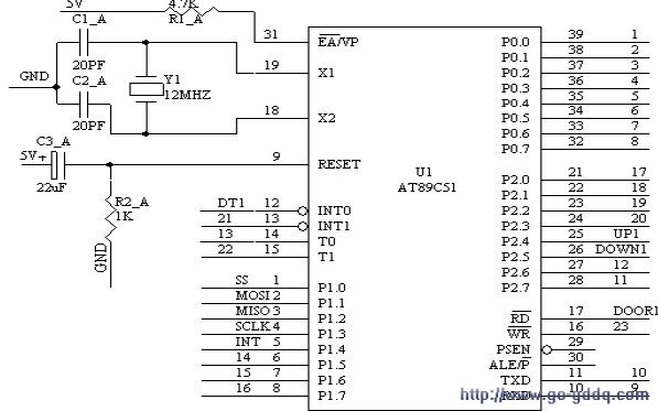 at89c51 引脚接线图