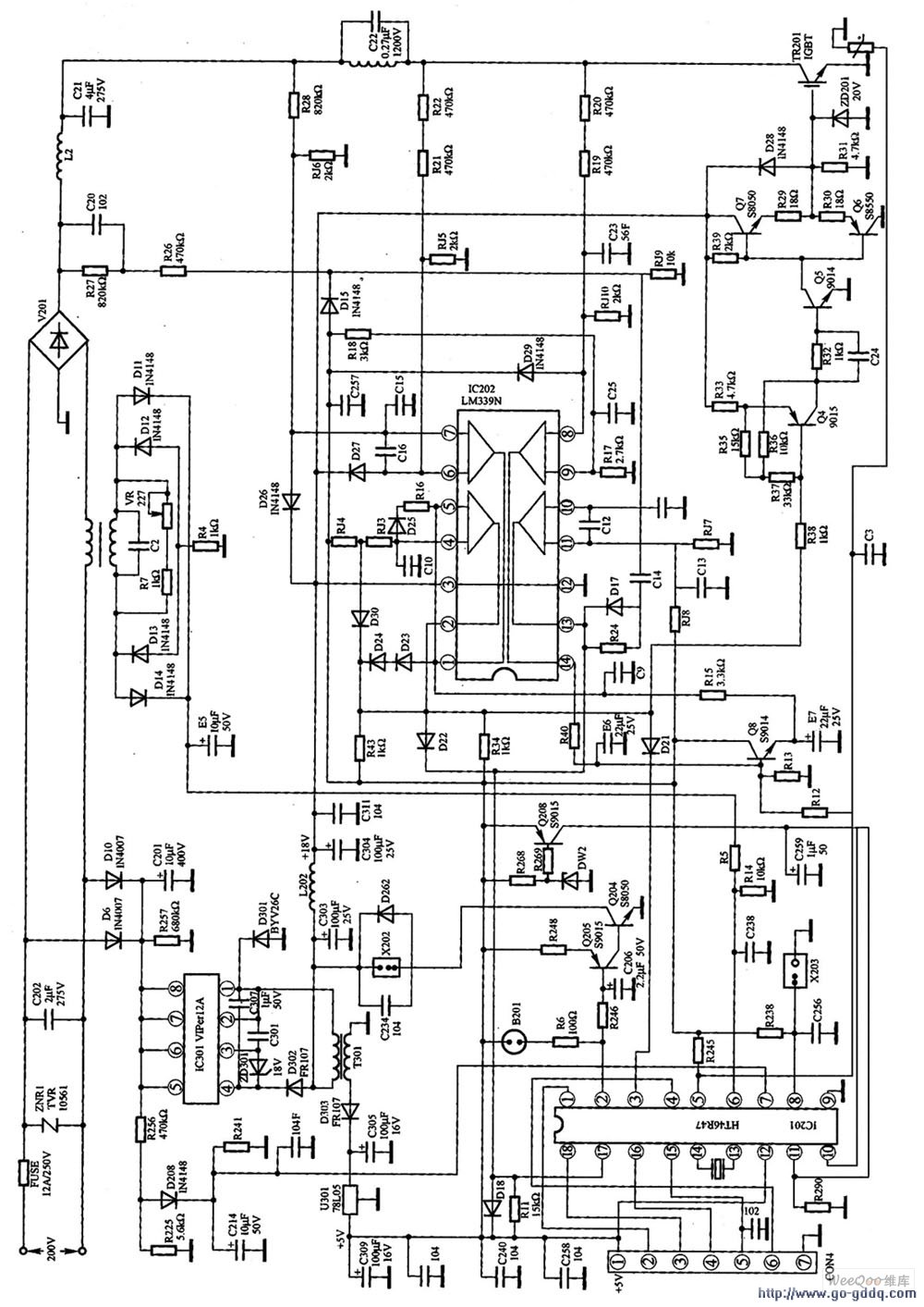 苏泊尔c19s01电磁炉电路原理图