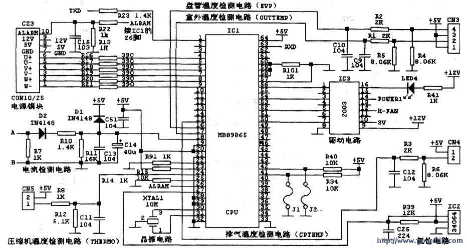 美的kfr-26/33gw/cbpy型变频空调电路原理分析