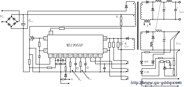 图10m51995ap在正激式变换器的中的应用