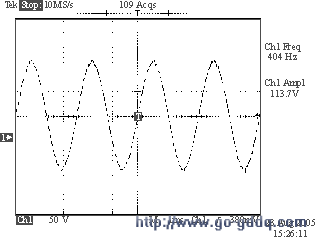 逆变器输出正弦波形图
