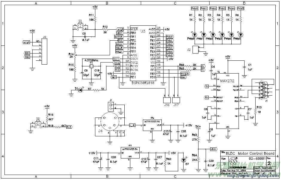 dsp30f4011芯片控制电路图