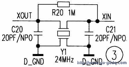 检测由rk2608和整机固件完成,rk2608的105脚外接r21,r22组成分压电路