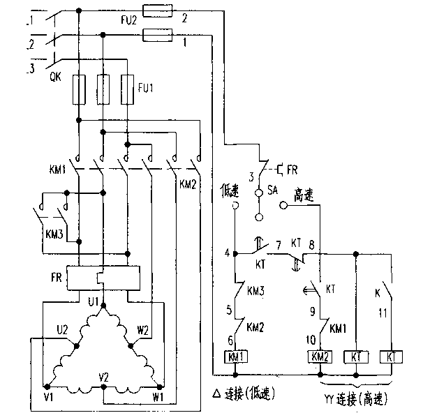 双速电动机控制电路