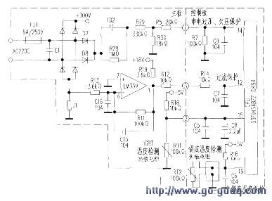 金灶牌kj-08h型电磁茶炉保护电路分析