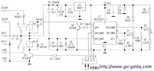 太阳能对电池的充电电路