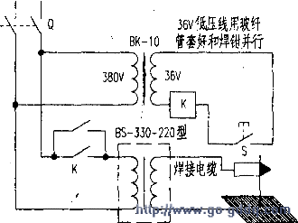 交流弧焊机节电装置电路