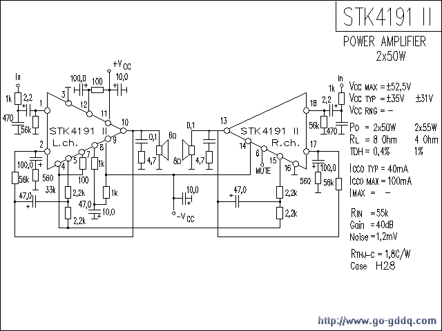 用stk4-2构成的功放电路