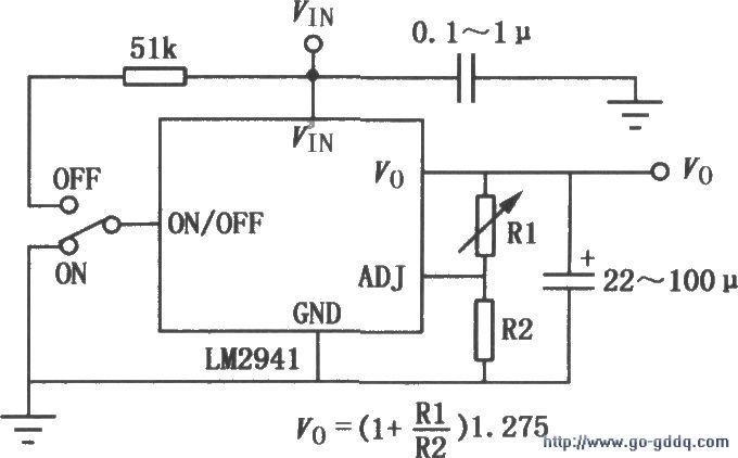 lm/lt多功能开关集成稳压器的典型应用电路