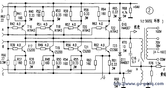 hentr牌mpx500型定压功放电路原理分析
