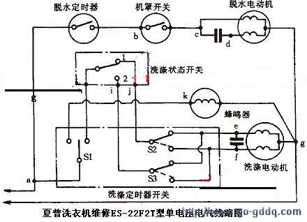 夏普es22f2t洗衣机接线图