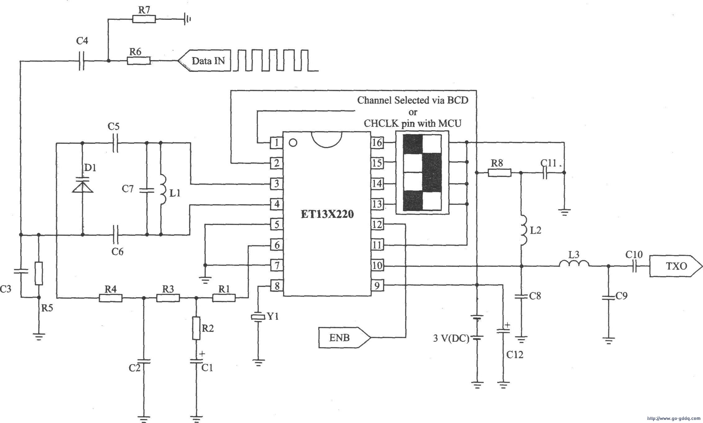 etl3x220fmfsk27mhz发射器