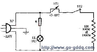 希贵lst80-a/lst100-a小太阳反射电暖炉电路