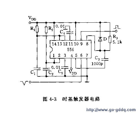 用ne555的时基触发器电路图