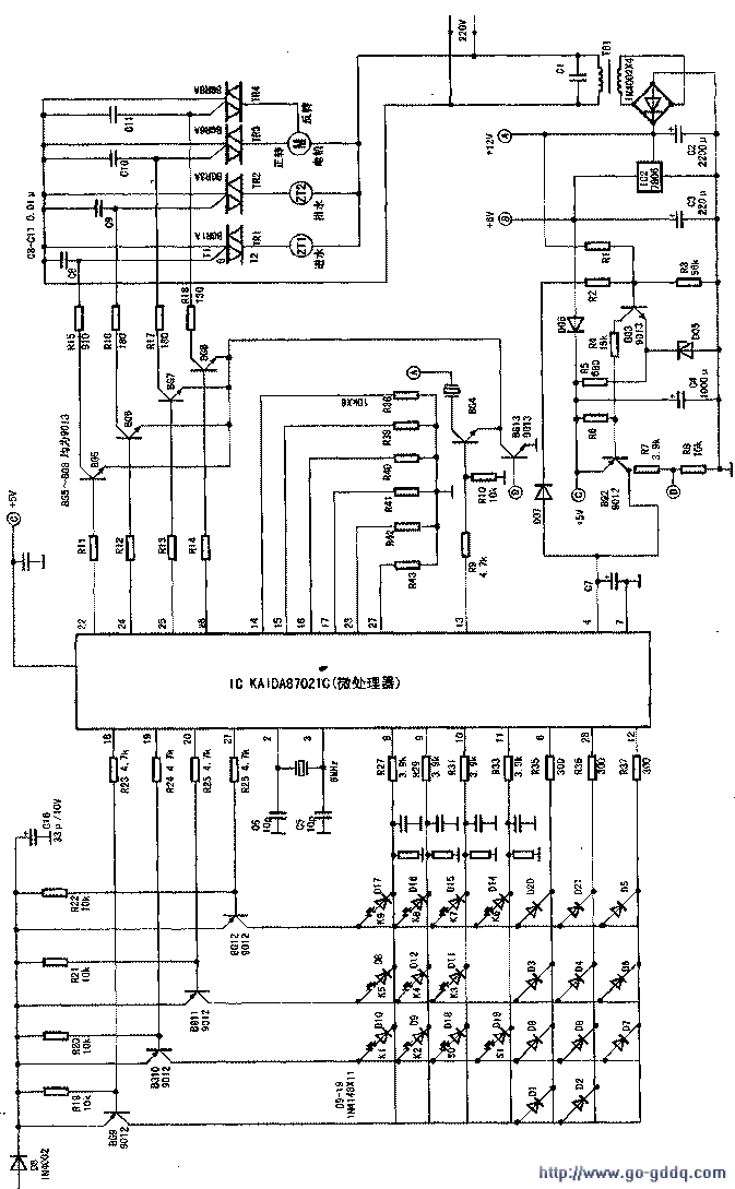 水仙牌xqr30-11微电脑全自动洗衣机图纸