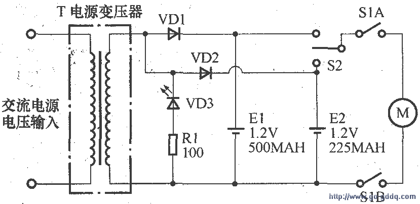 松下es-331型电动剃须刀电路图