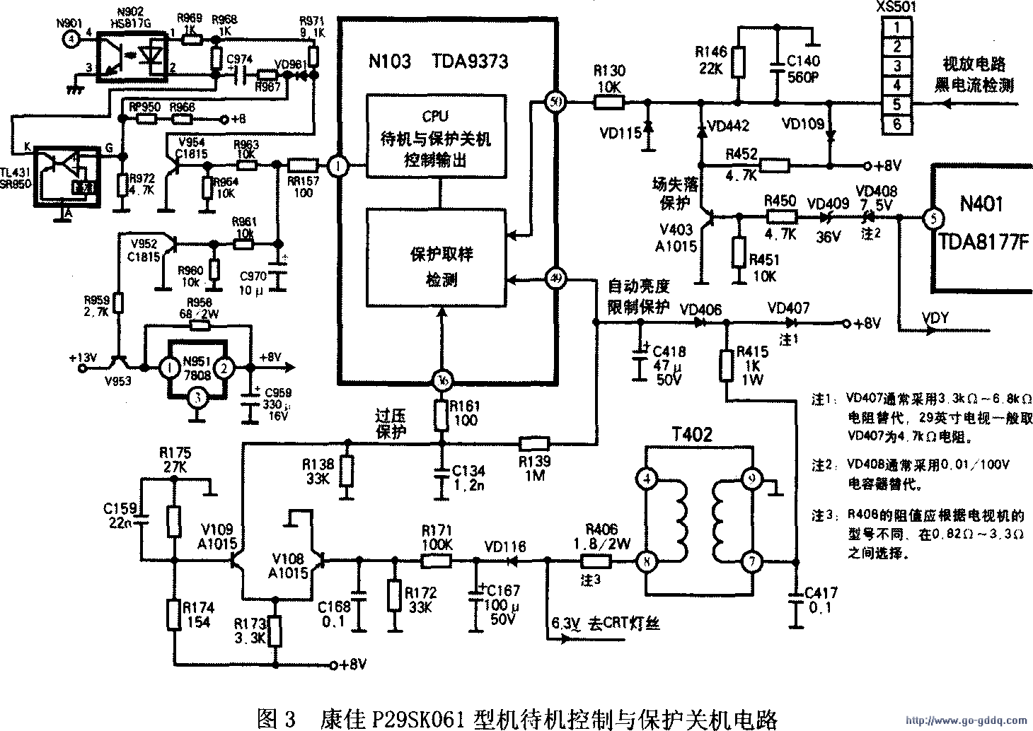 康佳p29sk061型彩电电路介绍