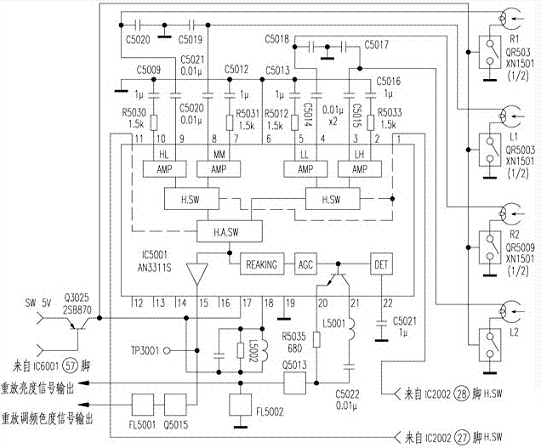 nv-m8000摄像机视频磁头重放电路工作原理