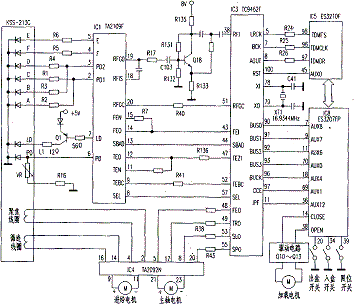 2109f),数字信号及数字伺服处理电路ic3(tc 9462f),伺服驱动电路ic4