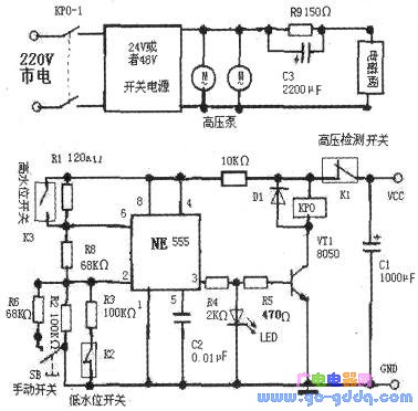 天创tchsr040l纯水机控制电路原理及电路改造