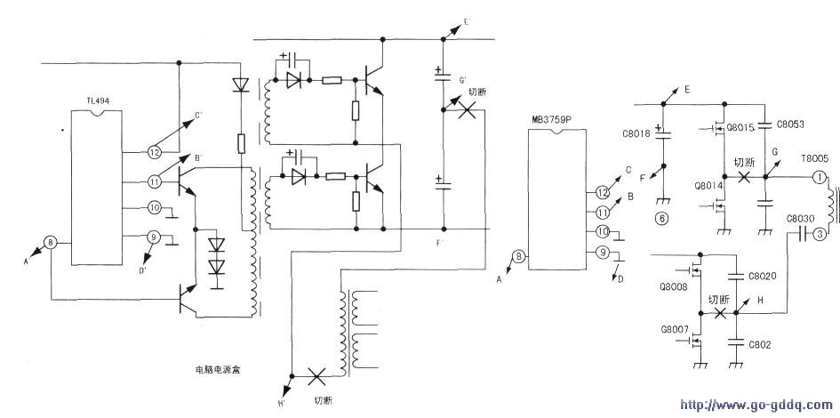 ic8002(lm393)是一个比较器.