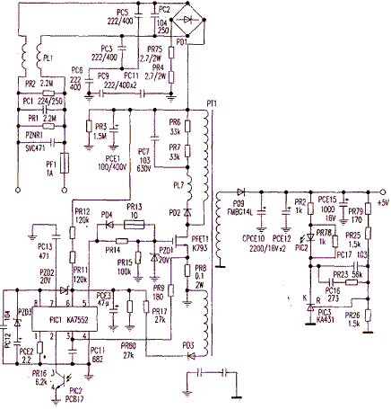 三星dv-350kv影碟机电源电路见附图.