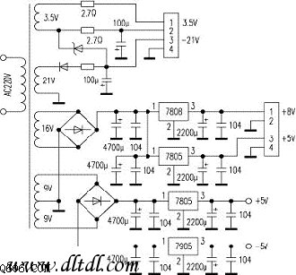 xl-sv8型vcd机电源电路图